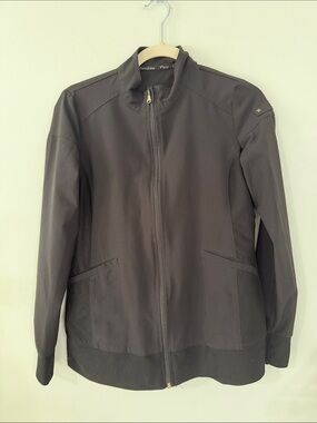 Cherokee Black Women's Full-Zip Scrub Jacket